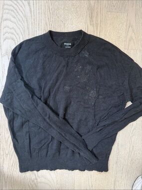 Zadig & Voltaire Black Crewneck Knit Sweater
